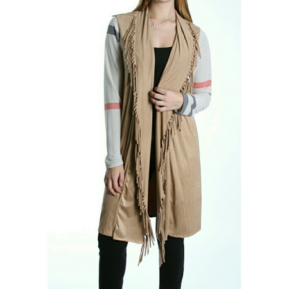 Ultra Suede Fringed Coat