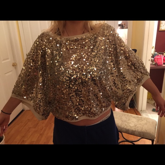 Gold cropped top