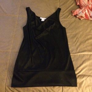Black silk tank top/blouse