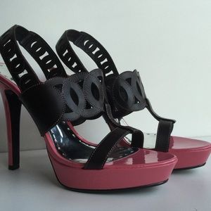 BCBGirls Alga Brown and Pink Heels/Sandals
