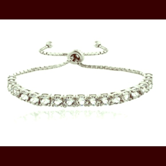 Sterling Silver & Swarovski crystal  Bangle