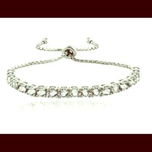 Sterling Silver & Swarovski crystal  Bangle