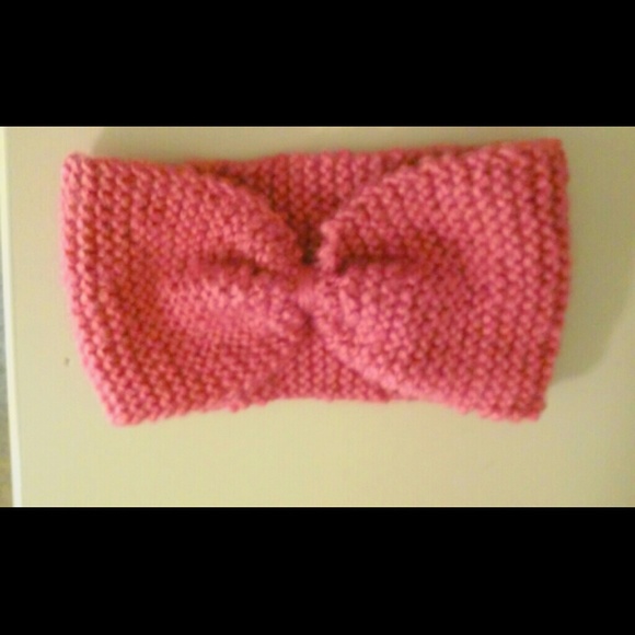 Hand Knit Pink Headband