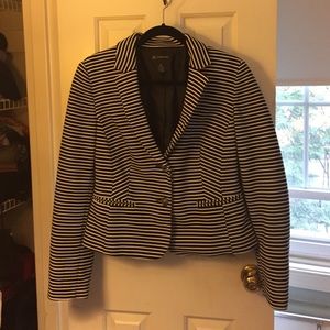 Fun black and white blazer.