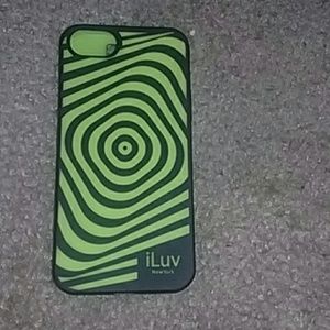 Used I luv green and black iphone 5s case