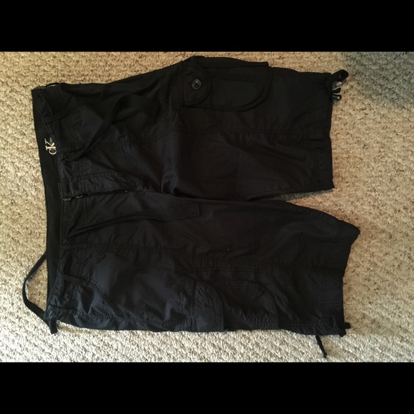 CK Calvin Kkein black cargo shorts ladies