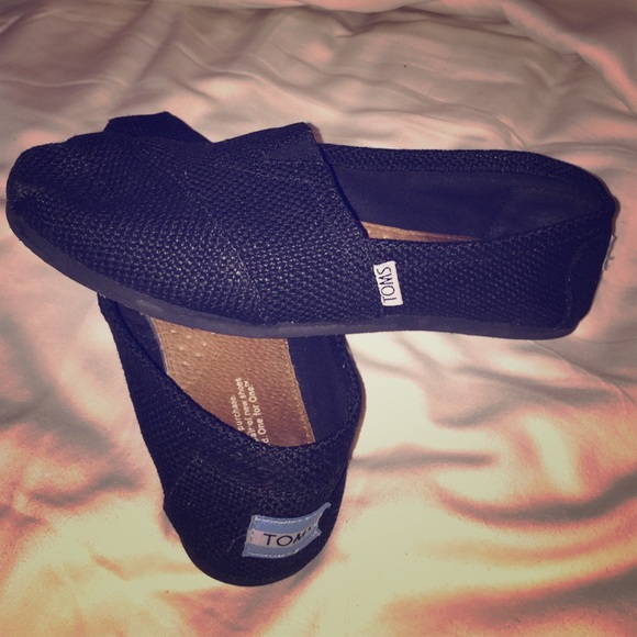 Black Burlap Women's Toms Classics