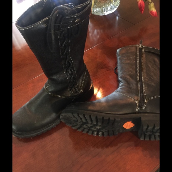 Harley Davidson black boots size 8