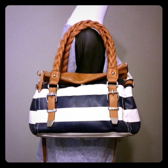 Apt 9 Nautical Stripped Satchel