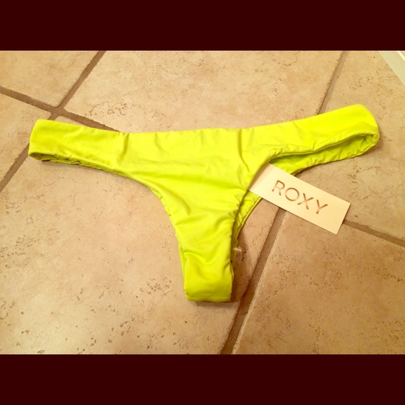 Roxy cheeky bikini bottom lime green/yellow large