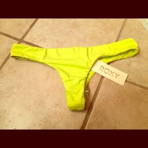 Roxy cheeky bikini bottom lime green/yellow large