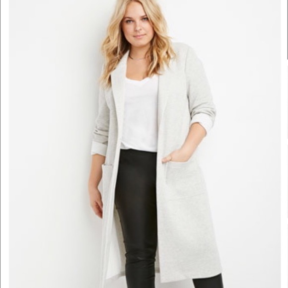 Plus Size Forever 21 Grey Casual Jacket
