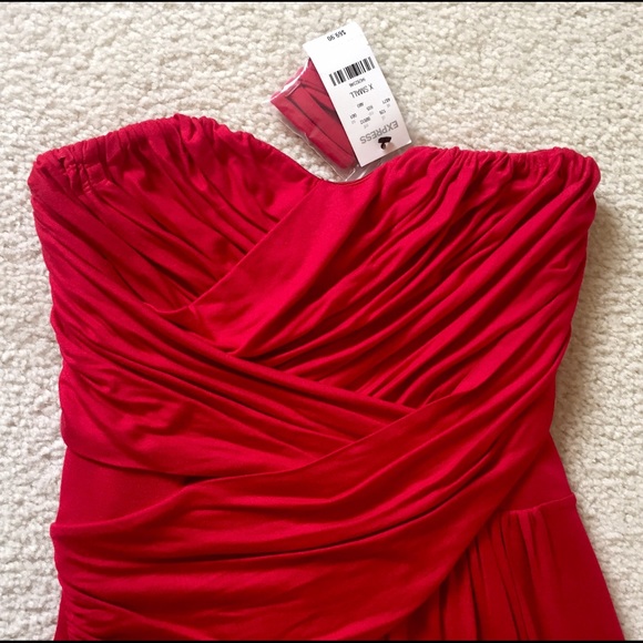NWT express red tube dress - Picture 2 of 3