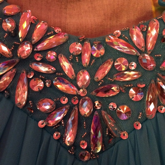 Aqua Prom Dress - Picture 3 of 3