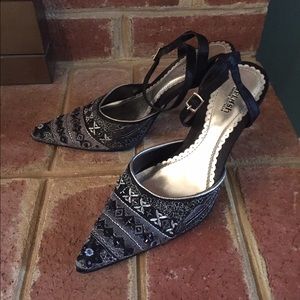 Beautiful embellished sling backs