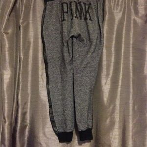 VS Pink Black and Grey Sweatpants