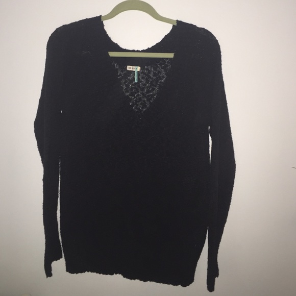 100% cotton long navy sweater