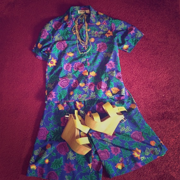 Printed Vintage Short Set