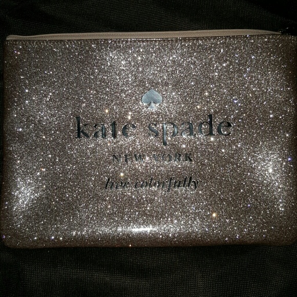 kate spade Handbags - KSNY Glitter Clutch in Rose Gold ,EUC