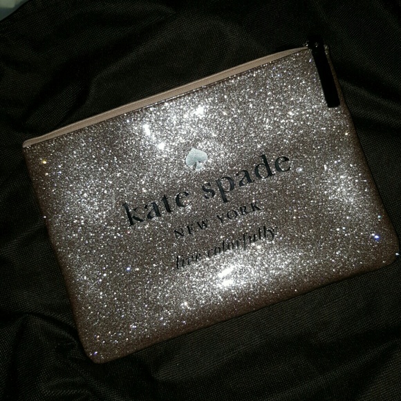KSNY Glitter Clutch in Rose Gold ,EUC - Picture 4 of 4