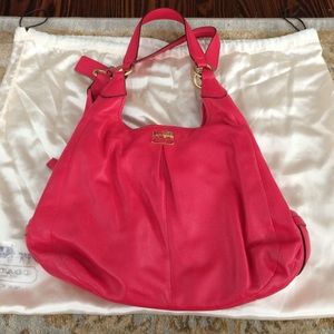 Coach Pink Leather Shoulder Bag