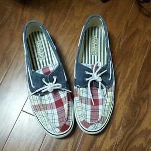 Adorable Madras Plaid Sperry Top-Sider Boat Shoes