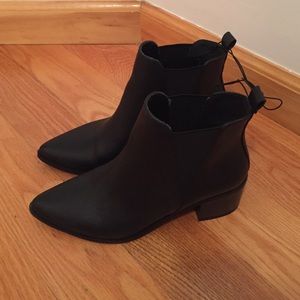 Black pointy booties