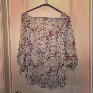 Relaxed fit patterned blouse