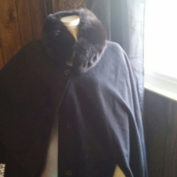 Cloak with real fur
