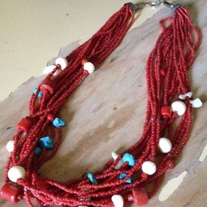 Red bead necklace