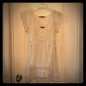 Sheer lace blouse