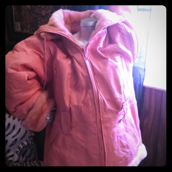 Leather heavy coat