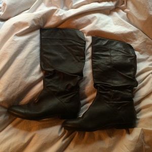 Brown Leather Boots- worn once- {price flexible}