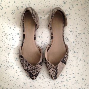 Old Navy Snakeskin D’Orsay Flats