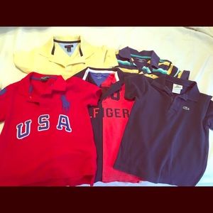 6 Toddler size 4 polo shirts