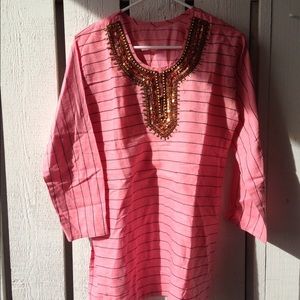 Pink Embroidered Top