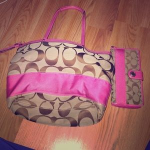 coach bag with matching wallet