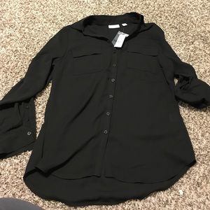Black NY&Co button down blouse