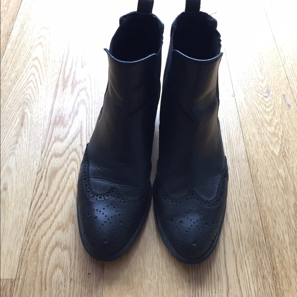 Franko Sarto black leather boots, size 6