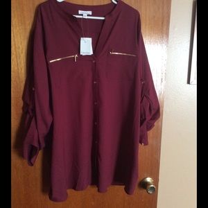 Plus Size Calvin Klein Button Down Shirt