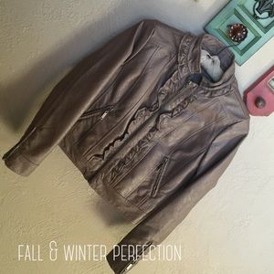 Faux leather jacket