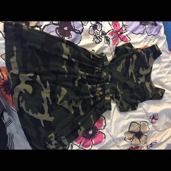 Camo cut out skater dress