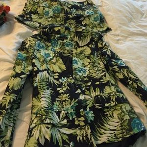 Misguided palm tree suit new shorts size 8 top 10