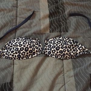 Hollister bikini navy blue and white cheetah print