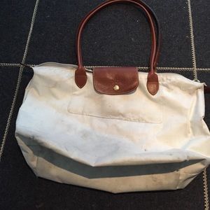 White Longchamp bag