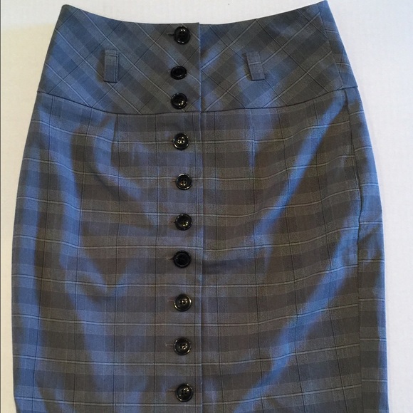 Light Gray Plaid Skirt