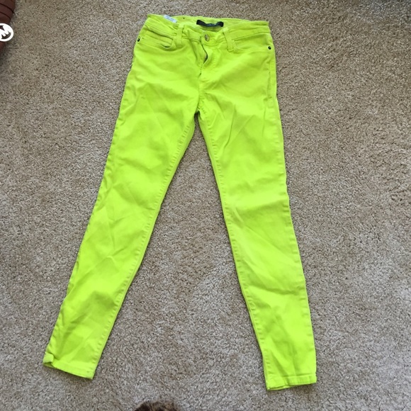 Neon green joe jeans