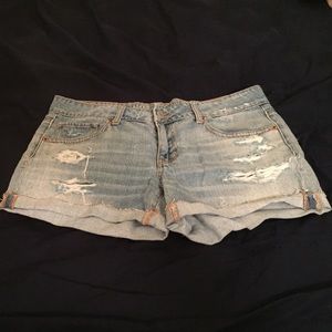 Midi ripped shorts