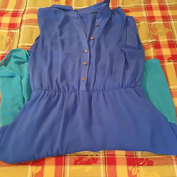 CLEARANCE - Blue high to low dress.