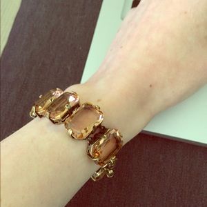 J crew coral crystal bracelet